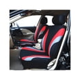 thumbnail image 2 of Cubre Asientos Auto 9 Piezas Negros con Grisn negro y Rojo, 2 of 5