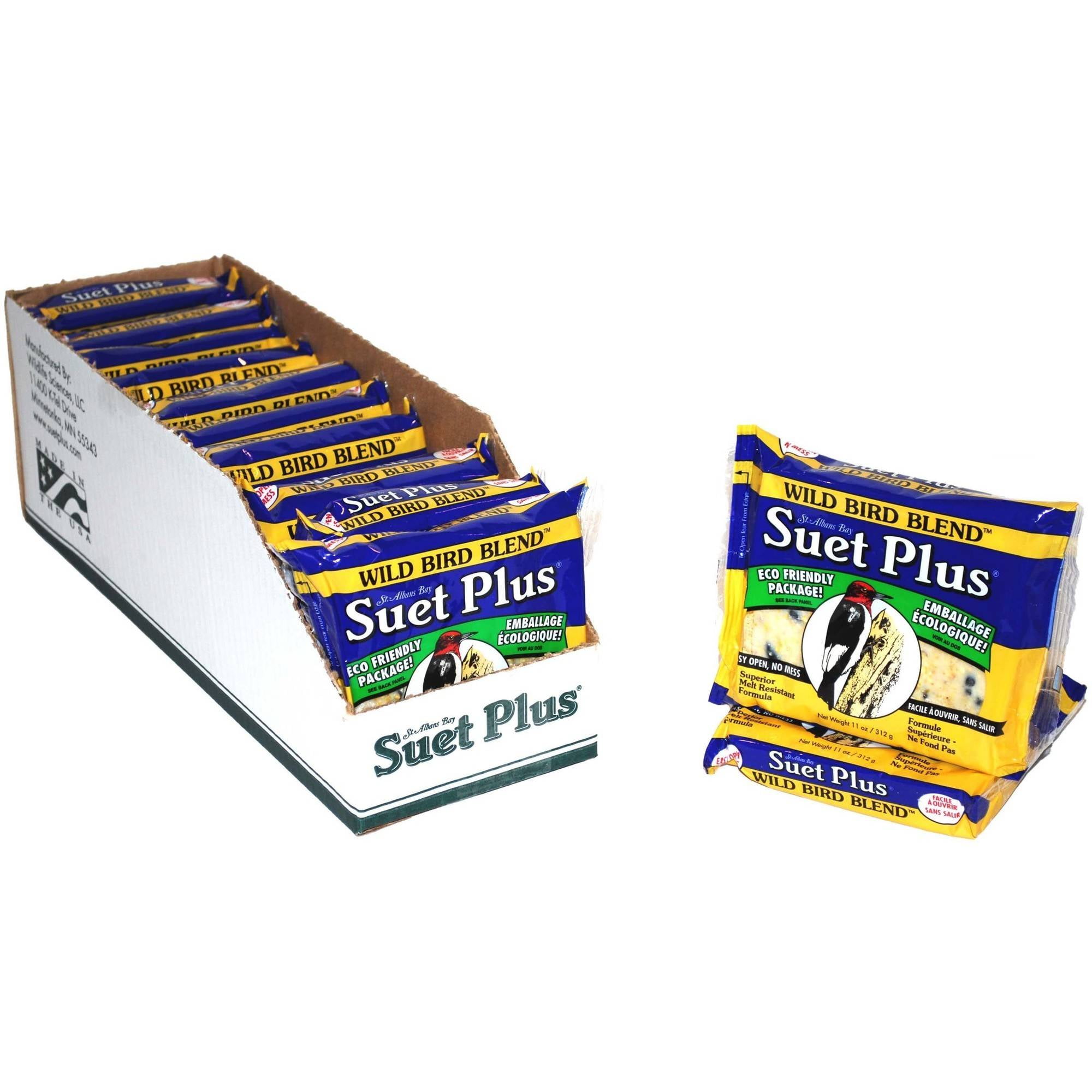 Suet Plus 203 11 oz Suet Plus Wild Bird Blend Suet Cake, 12Count
