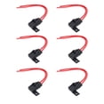 thumbnail image 1 of Inline Fuse Holder, Wide Application 12AWG ABS PVC  Electrical Conductivity IP66 Waterproof 6Pcs 30A Blade Fuse Holder  for Car, 1 of 8
