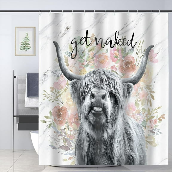 Wildflower Botanical Shower Curtain for Bathroom Decor Floral Flower Plant Green Leaves Bathroom Accessories 72x72in