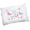 Personalized Butterflies aqua pink Pillowcase