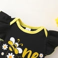 thumbnail image 3 of Happy Town Baby Girl 1st Birthday Outfit Sleeveless Romper Tulle Tutu Skirt with Headband Toddler Girl Clothes Set, 3 of 7