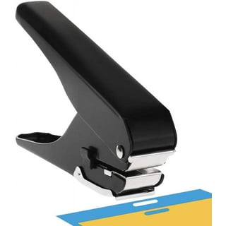 Hole Punch Slot Punch Badge Hole Punch for ID Cards,Hand Held,No Burrs  Holes,One Slot Hole Puncher for ID Badges Hole Punch for Badge,Metal Hole  Punch for ID Cards,Badge Holes,15mm x 3mm Hole 