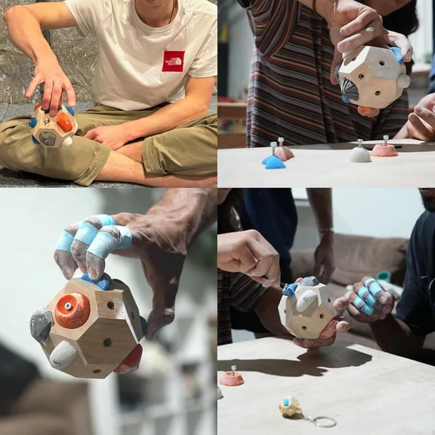 Boulder Block for Climbers - Climbers Gift Boulder Block, Handcrafted 3D Rock Climbing Ball, Climbing Grip Trainer, Enhance Strength and Accuracy (2pcs)