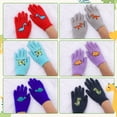 thumbnail image 4 of Bocaoying 6 Pairs Kid's Winter Magic Gloves, Full Fingers Stretchy Knitted Glovesfor Boys or Girls, Children Warm Wool Lined Gloves, Toddler Knitted Ski Mittens for Ages 3-10, 4 of 7