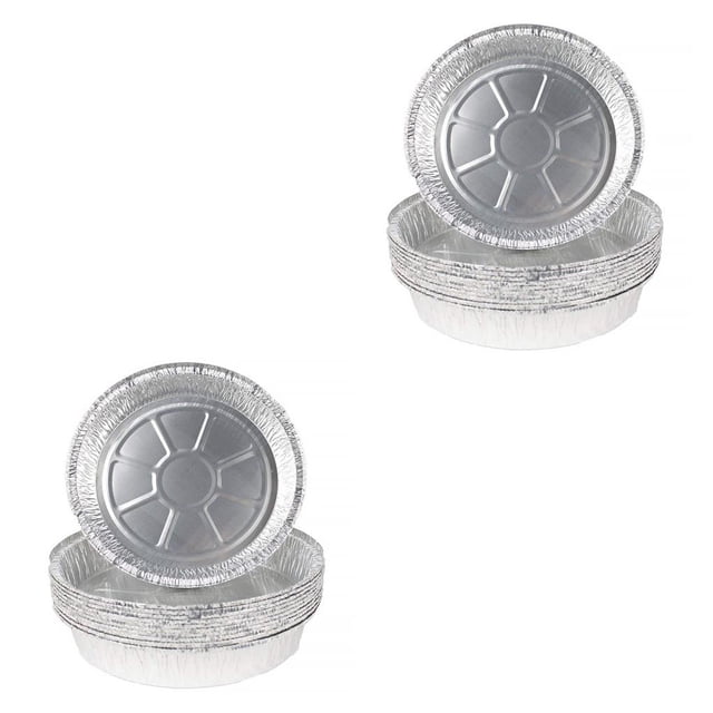 Monstrate 50 piezas de sartenes con tapas transparentes, bandejas redondas para asar Pizza, recipientes para recalentar, platos de postre, No.02 2Conjunto