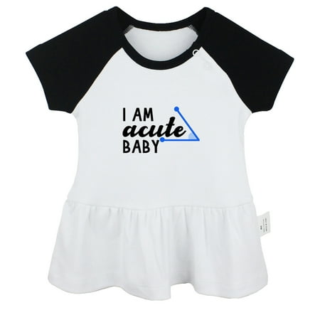 

I am Acute Baby Funny Dresses For Baby Newborn Babies Skirts Infant Princess Dress 0-24M Kids Graphic Clothes (Black Raglan Dresses 6-12 Months)