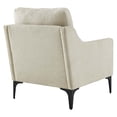 thumbnail image 4 of Armchair Accent Chair, Beige, Fabric, Mid Century Living Lounge Cafe Lobby Hospitality Restaurant, Modern Contemporary HB34322, 4 of 9