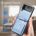 thumbnail image 2 of Lanyard Card Slot Leather Case Compatible Samsung Galaxy Z Flip 4, Crossbody Rope Z Flip 4 Case Anti-lost, 2 of 5
