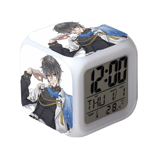 TIMPCV Anime Alarm Clock One Piece LED Square Clock Digital Alarm Clock