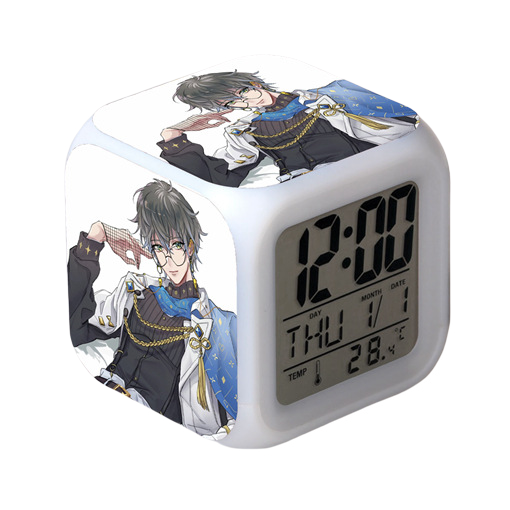 TIMPCV Anime Alarm Clock One Piece LED Square Clock Digital Alarm Clock