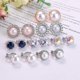 thumbnail image 4 of 8 Pair Clip Earrings Women's Rose Cz Simulated Pearl Gold Knot Clip Earrings with Rubber Pads Non-Pierced Hypoallergenic Clip Earrings, 4 of 4