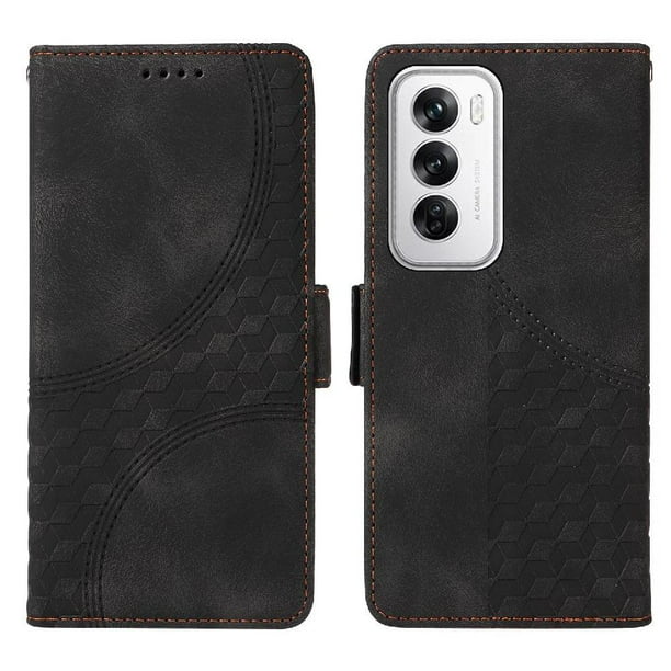 Funda GANGXUN para OPPO Reno 12 5G con diseño acolchado elegante, cuero PU, protección total y ajuste preciso
