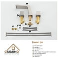 thumbnail image 4 of Boyel Living 3-Hole Deck Mounted Bathtub Sink Faucet Dual-Function Bathroom Faucet Brushed Nickel, 4 of 7