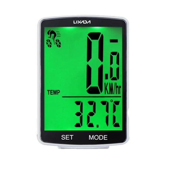 Lixada LIXADA Wireless Bike Computer Multi Functional LCD Screen Bicycle Computer Mountain Bike Speedometer IPX6 Waterproof Cycling Measurable Temperature Stopwatch Cycling Accessories