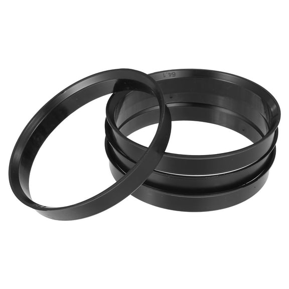 Unique Bargains 4 Pcs 67.1mm to 64.1mm Universal Car Hub Centric Rings Black