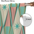 thumbnail image 6 of Mid-Century Curtains, Vintage Bohemian Modern Mid-Century 50s and 60s Print, Bedroom Living Room Blackout Noise Reduction Curtains42X54 Inch, 6 of 6