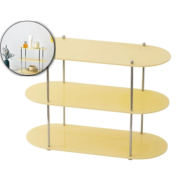 Dvruxg Desktop Acrylic Multi-Layer Cup Storage Rack, Living Room Kitchen Tea Table Home Creative Simple Cosmetics Organizer Shelf (3-Layer)