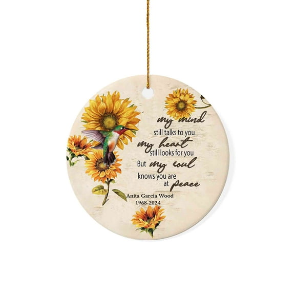 Customizaholic Personalized Memorial Ornaments, Memorial Christmas Ornament, Hummingbird Ornament, In Loving Memory Ornament, Custom Name Ornaments, Memorial Decorations