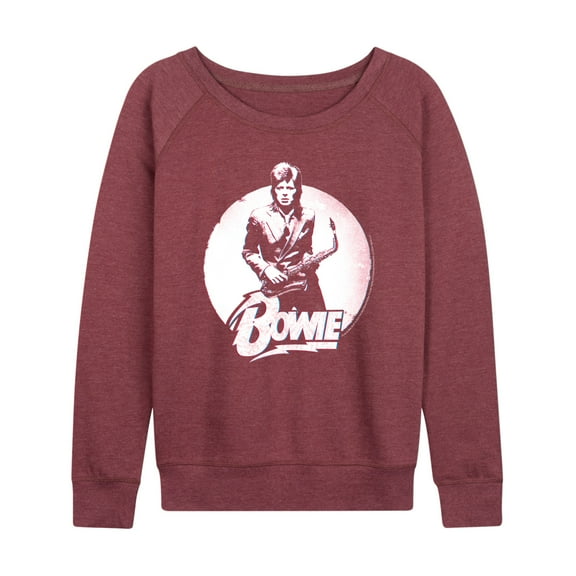 David Bowie - Bowie Distressed Circle - Women's Lightweight French Terry Long Sleeve Shirt