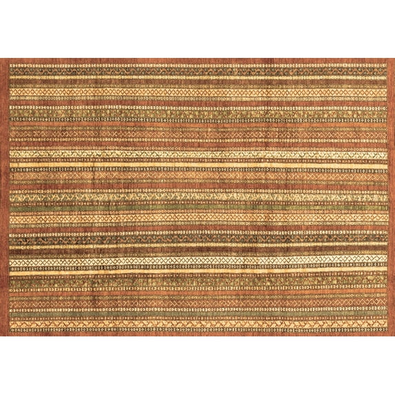 Ahgly Company Indoor Rectangle Abstract Brown Modern Area Rugs, 5' x 7'