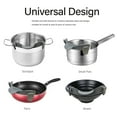 thumbnail image 6 of AGCAN Silicone Pasta Strainer Clip-On for Pots and Pans, Heat Resistant Colander, Adjustable Drainer for Cooking, Grey, 6 of 8