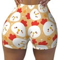 thumbnail image 2 of Lsque Cartoon Chicken Pattern High Waisted Biker Shorts for Women-Tummy Control Fitness Athletic Workout Running Yoga Gym Shorts,Moisture-Wicking-Medium, 2 of 9