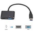 thumbnail image 2 of 2 En 1 Compatible Con USB A Interfaz Multimedia De Alta Definición Y Cable Adaptador VGA Compatible Con 1080p USB 3.0 A Interfaz Multimedia De Alta Definición Compatibilidad Con ANGGREK USB 3.0 VGA Converter, 2 of 8