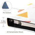 thumbnail image 3 of FORMRS 3 Ring Photo Album 4"x6" Self Adhesive Large Capacity PU Leather Cover, Abstract Triangles, 3 of 8
