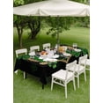 thumbnail image 3 of Outdoor Tablecloth with Umbrella Hole and Zipper, St. Patrick's Day Rectangle Table Cloth 54x80 Inch Waterproof Tablecloth, Green Shamrock Leaf Gold Leopard Love Black Picnic Table Cover for Patio, 3 of 7