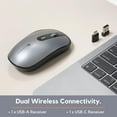 Dual Usb C Mouse Wireless With UsbA And Type C Receiver Multi Device Mouse 2.4G Rf Usb Type