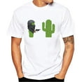 thumbnail image 2 of Cactus Funny Men Collar T Shirt Basic Casual T-shirt Men Short Sleeve Tshirt Men Funny Tumblr Graphic Elastic Tee Shirt, 2 of 5