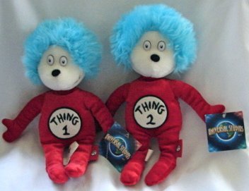 thing 1 thing 2 plush universal studios