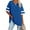Blue, variant on Sherrylily Women Oversized T Shirts Tees Half Sleeve V Neck Tops S-2XL