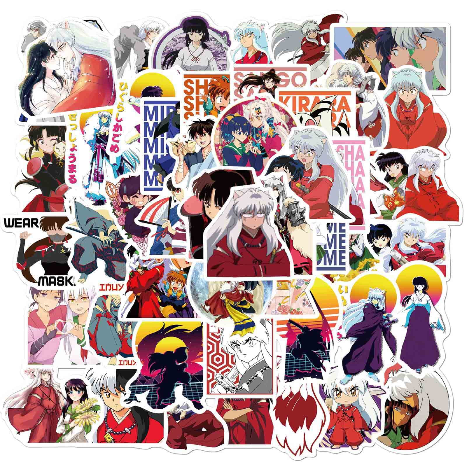Set of 50 Inuyasha Anime Stickers 