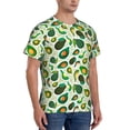 thumbnail image 2 of Vsdgher Green Avocado (2) Print Men's Dry Fit Mesh Athletic Shirts Moisture Wicking Tennis T-Shirt Tops, 2 of 9