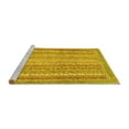 thumbnail image 2 of Ahgly Company Machine Washable Indoor Round Oriental Yellow Modern Area Rugs, 7' Round, 2 of 4