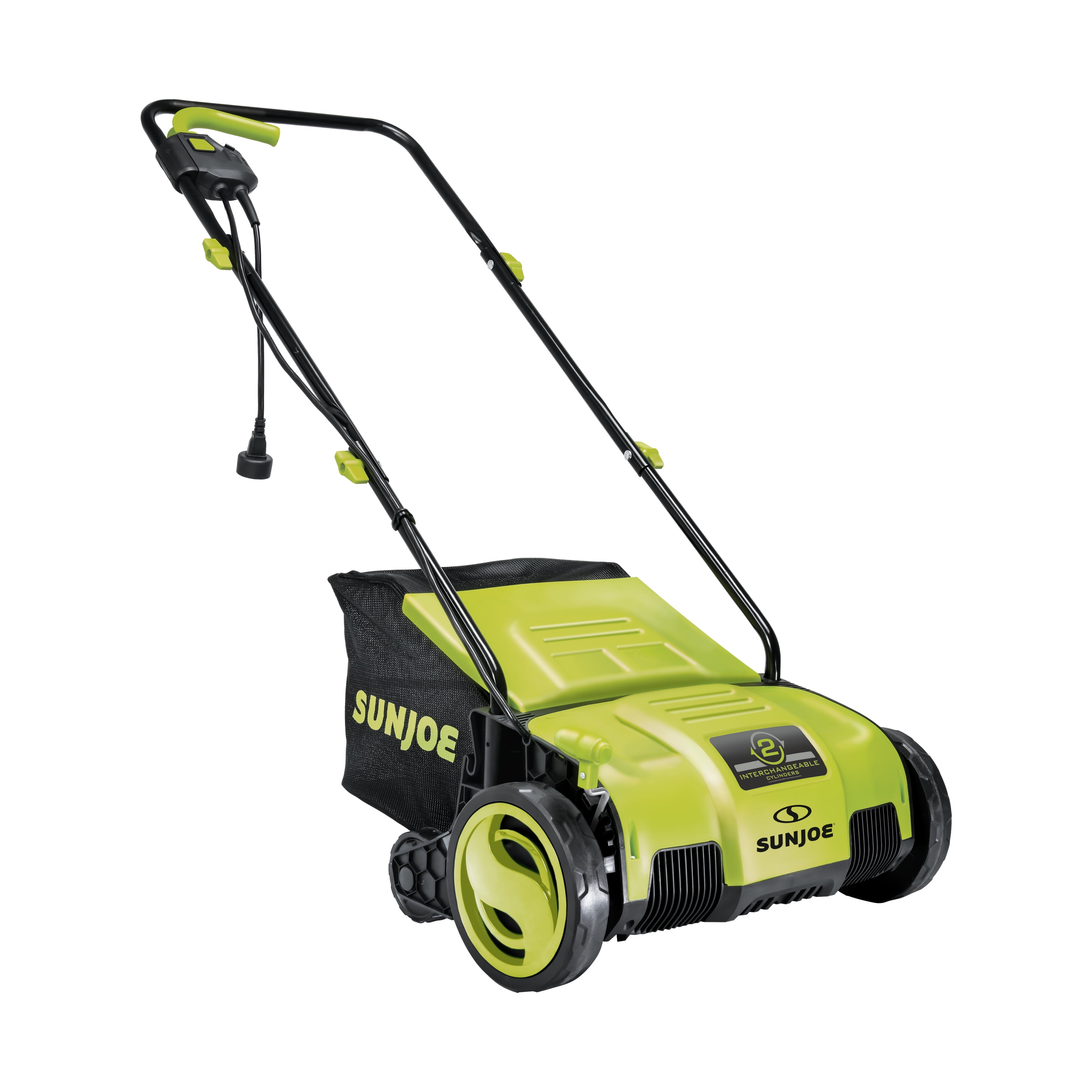 Sun Joe 12.6" Electric Push Lawn Dethatcher + Scarifier, 12 Amps, Adjustable Cutting Height