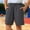 Dark Gray, variant on Liyamei Boys Running Shorts with Drawstring and Elastic Waist for Gym Workout Size 4-14,Black