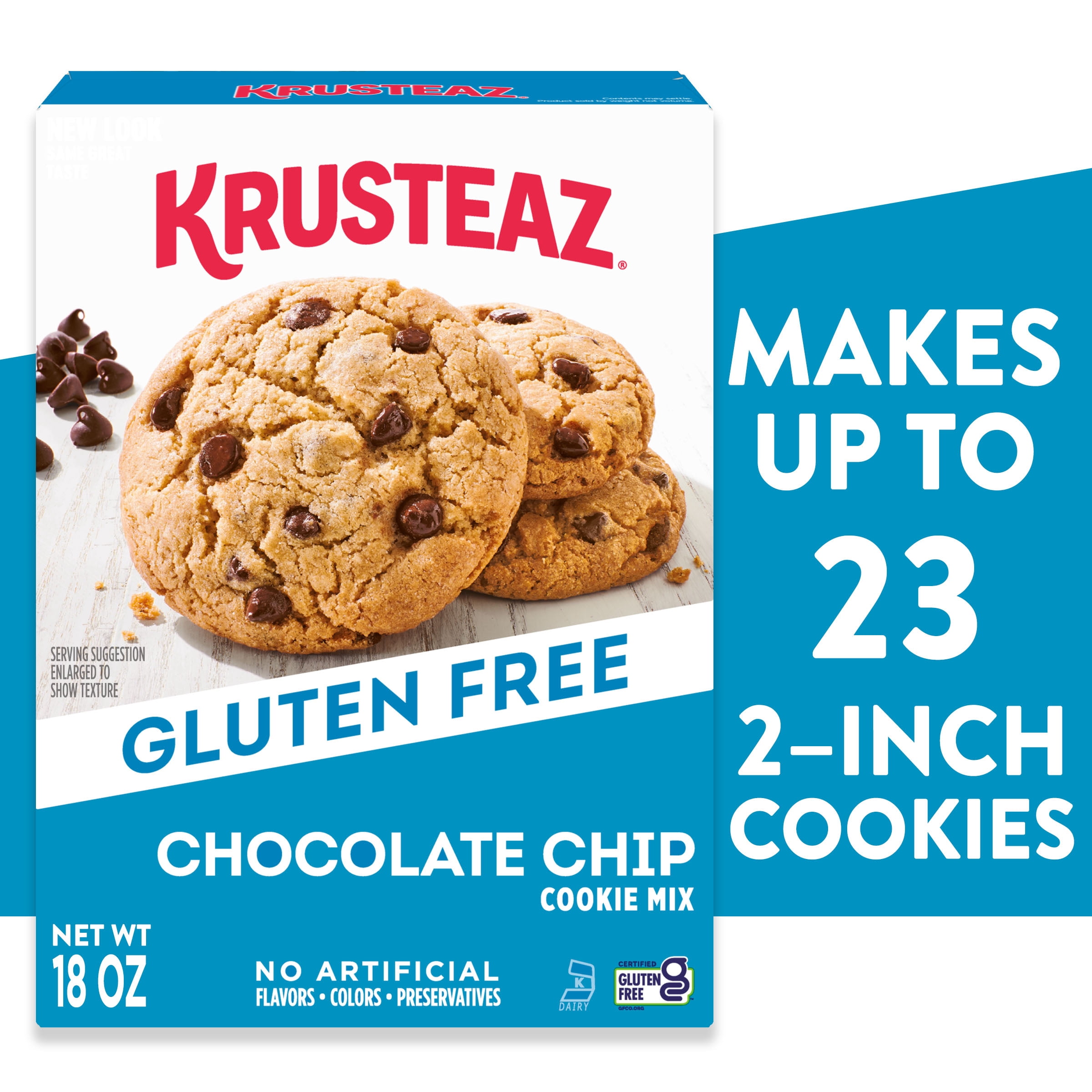 Krusteaz Gluten Free Chocolate Chip Cookie Mix, Cookie Baking Mix With Chocolate Chips, 18 oz