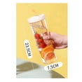 thumbnail image 5 of 700ml straw cup transparent plastic water bottle with straw portable juice cup drinking bottle pale yellow, 5 of 5