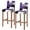 Purple Gray Black, variant on Brown Grey Geometric Bar Stool Cover Set of 6, Modern Black White Abstract Art Stretch Bar Chair Cover, Removable Washable Pub Counter Stool Chair Slipcover for Kitchen Dining Room Pub Cafe