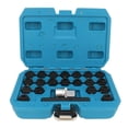 thumbnail image 2 of Kit de extracción de llave de bloqueo de rueda de 22 piezas, herramienta antirrobo para extracción de tuercas de rueda con adaptador de enchufe de 1/2 pulgada equivalente a OEM T10313, 2 of 15