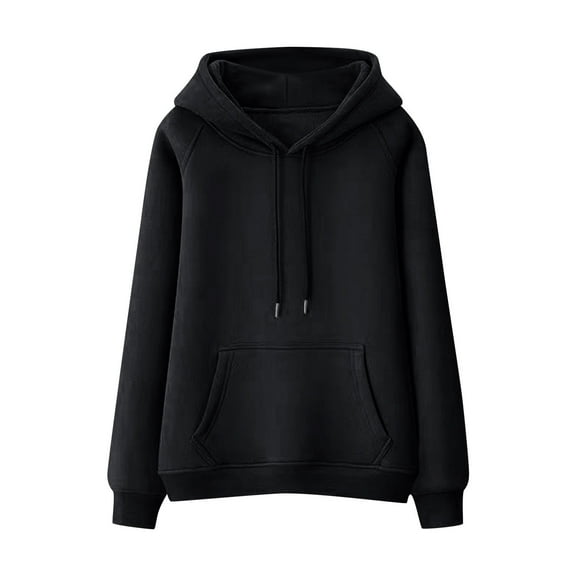 YOTAMI Womens Sweatshirt with Pocket Long Sleeve Pullover Hoodies for Outdoor Solid Color Comfortable Workwear XL