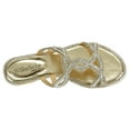 thumbnail image 7 of SheSole Women's Rhinestone Slides Flat Sandals Wedding Shoes Gold US 7.5, 7 of 7