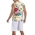 thumbnail image 5 of Gaeub Bird Butterfly Rose Men's Mesh Basketball Jersey, Quick-Drying Sleeveless Top S-4XL, Loose Muscle Tank Top -XX-Large, 5 of 9