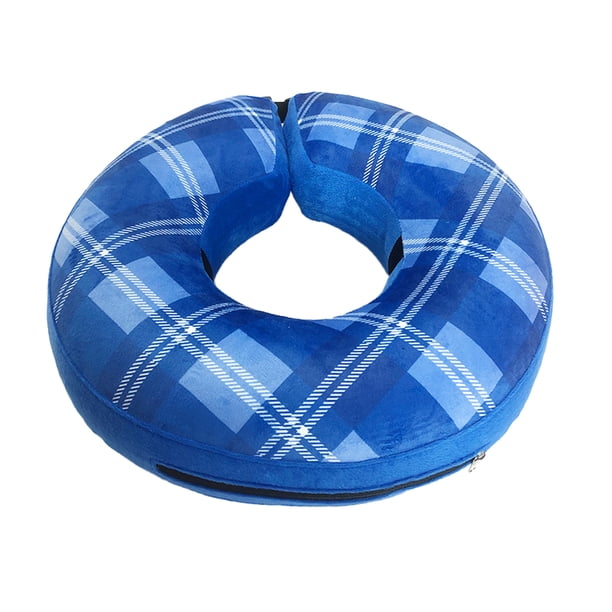 Deflector inflable a cuadros para mascotas y gatos, cubierta protectora para la cabeza, anillo de cuello antimordida y antilamer, 1 Uds.