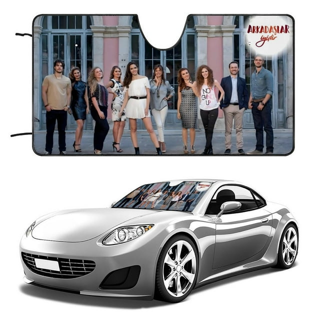 Arkadaslar Parasol para Parabrisas Delantero Protector Plegable, Visera Solar para Auto Bloquea Rayos UV Mantiene tu Vehículo Fresco140cm*76cm