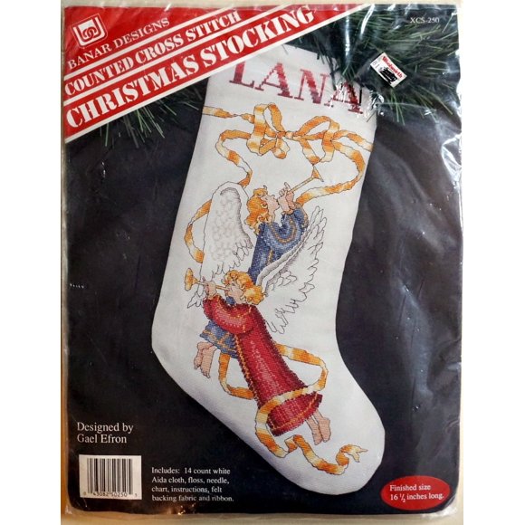 Christmas Angel Stocking Cross Stitch Kit XCS-250