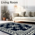 thumbnail image 2 of ODIKA 5'x7' Machine Washable Non-Slip Area Rug, Nordic Heritage Seasonal Joyful Hearth Accent High Traffic Rug, Blue, 655817, 2 of 7